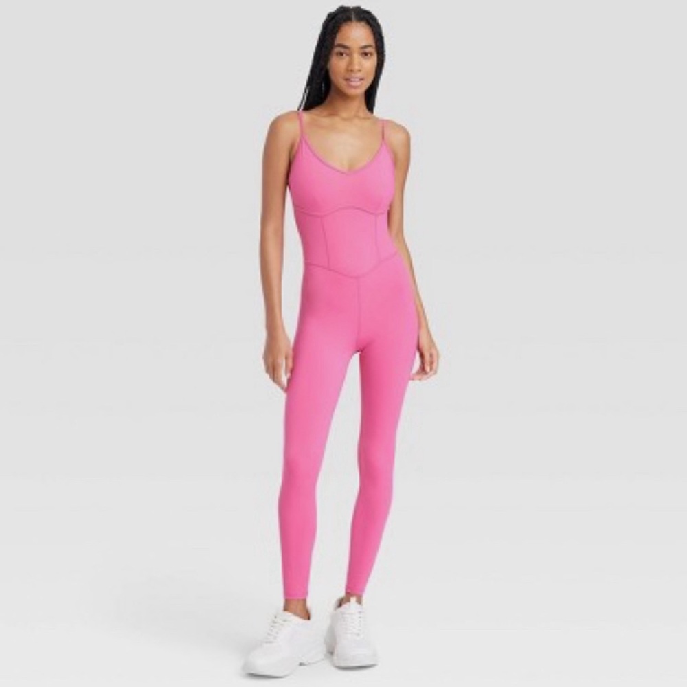 Joylab bubble gum lipgloss  pink jumpsuit bodysuit one piece Medium